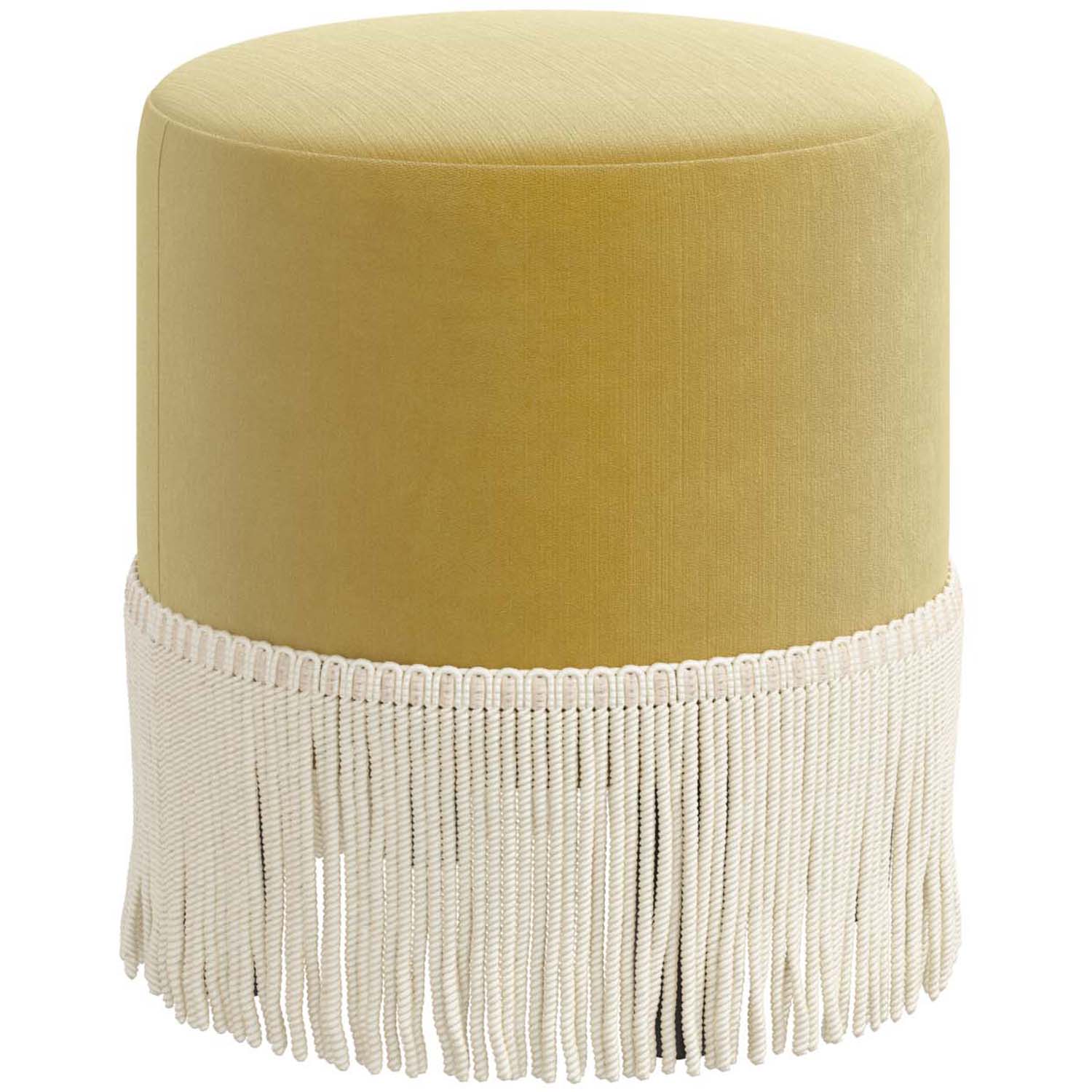 Fringe pouf ottoman top