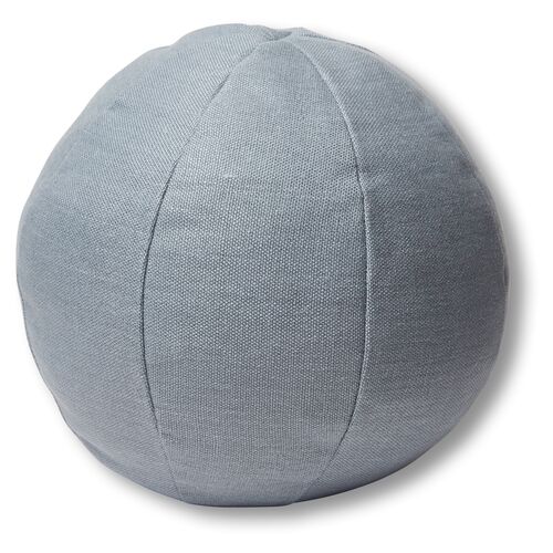 Emma 11x11 Ball Pillow, Smoky Blue Linen~P77483482