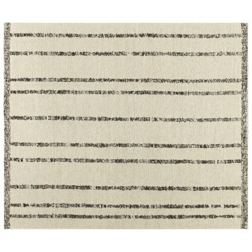 Xava Hand-Knotted Rug, Gray Stripe~P77655599