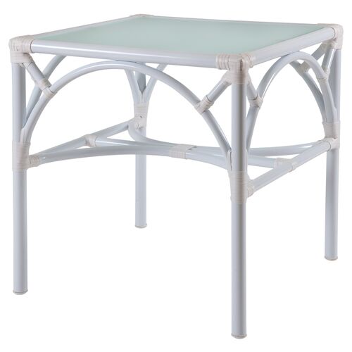 Chippendale Outdoor Side Table, White~P75998314