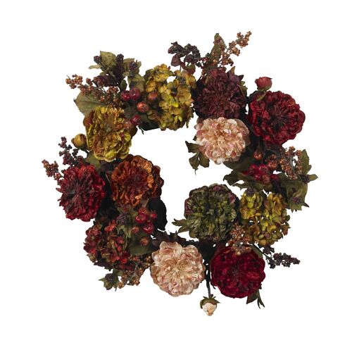 Faux Hydrangea/Peony Wreath
