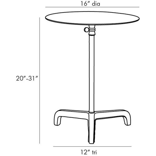 Addison Side Table, Cognac Leather Addison Side Table, Cognac Leather~P77565848