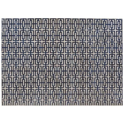 Winfield Hide Rug, Ivory/Navy~P77323368