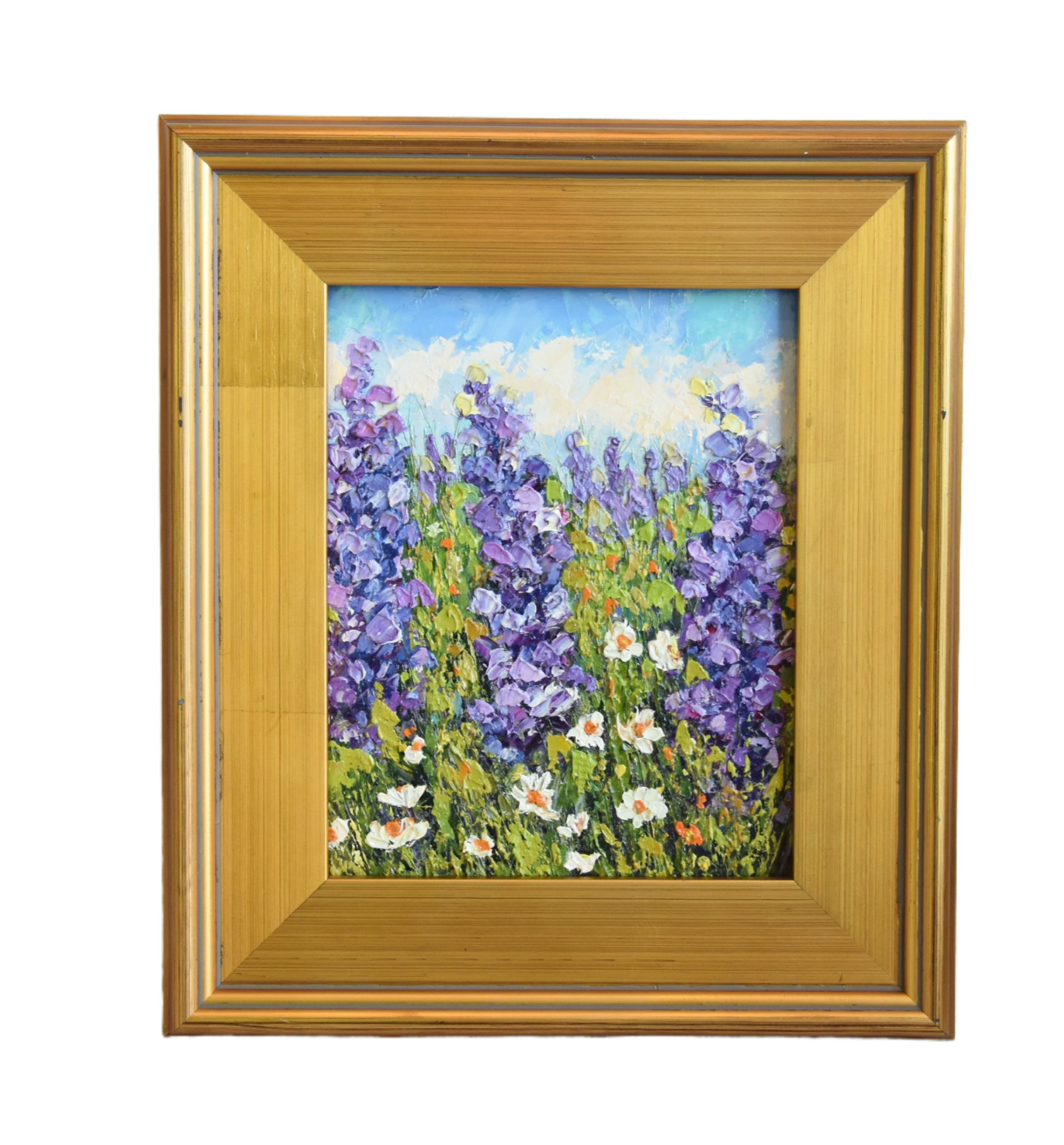 Lavender Lupines And Daisies Painting~P77682458