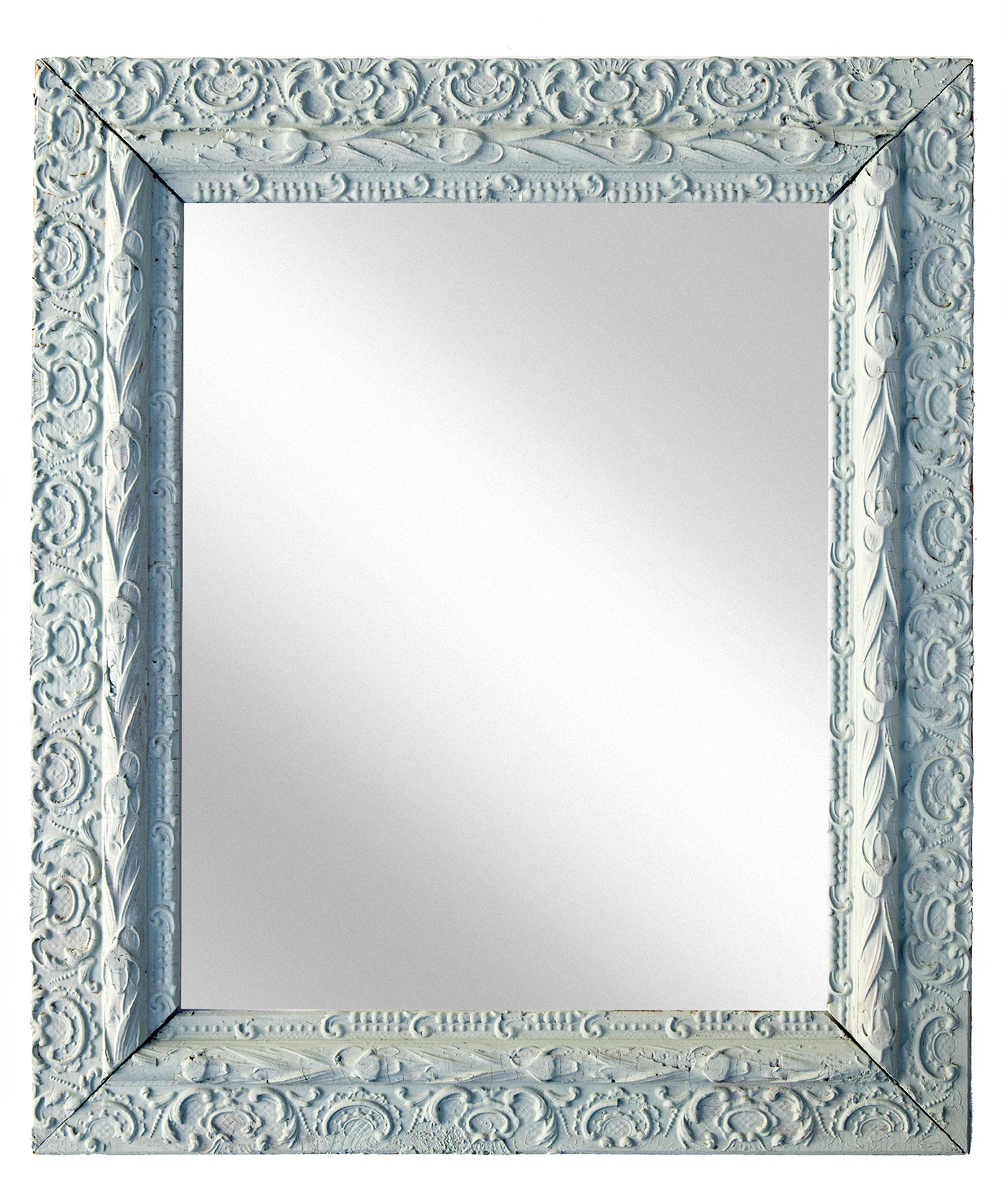 Victorian Gessoed Wood Painted Mirror~P77686840