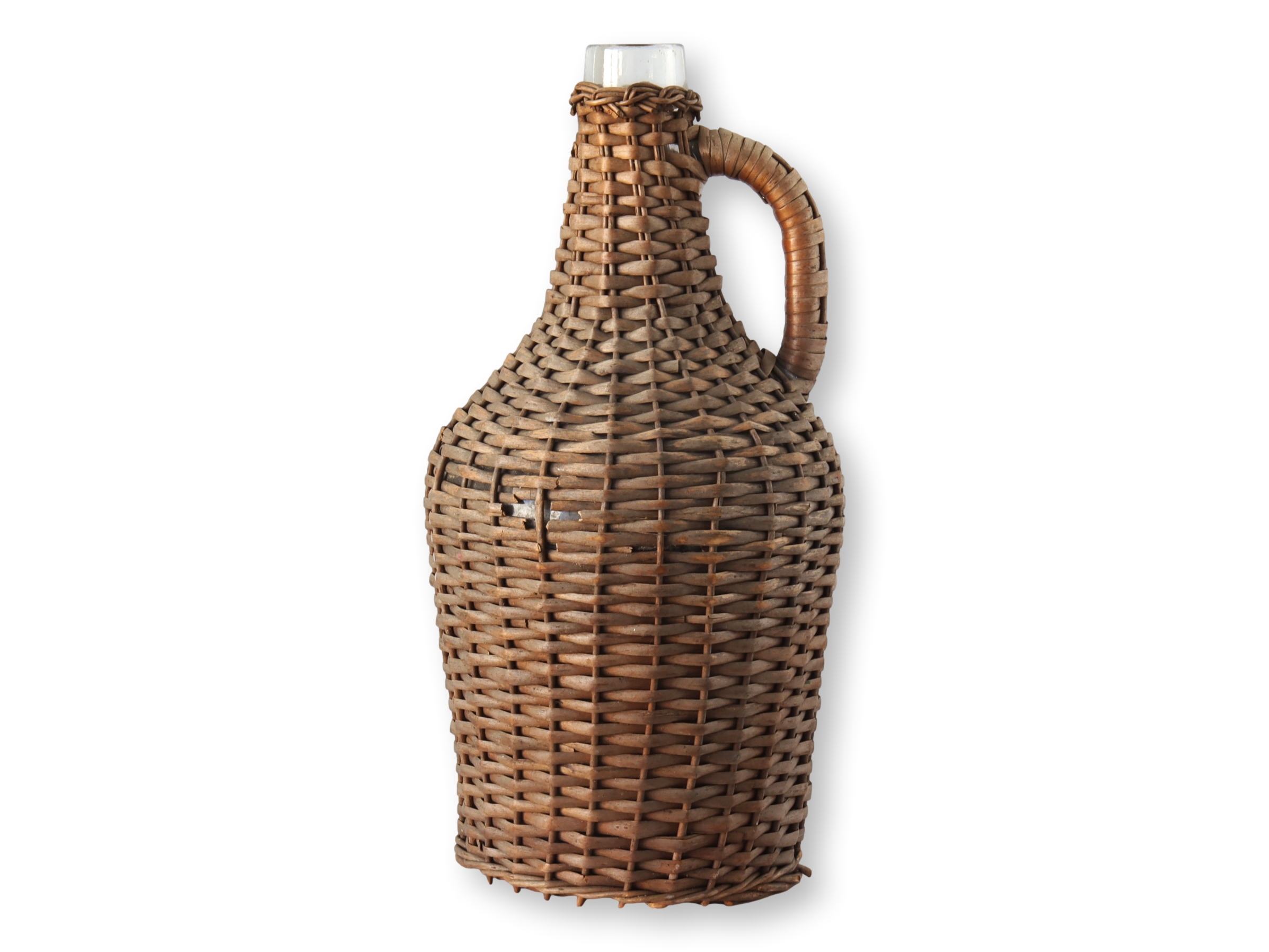 Antique French Wicker Demijohn Bottle~P77703664