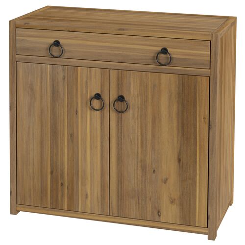 Sully 2-Door Cabinet w/ Drawer, Natural