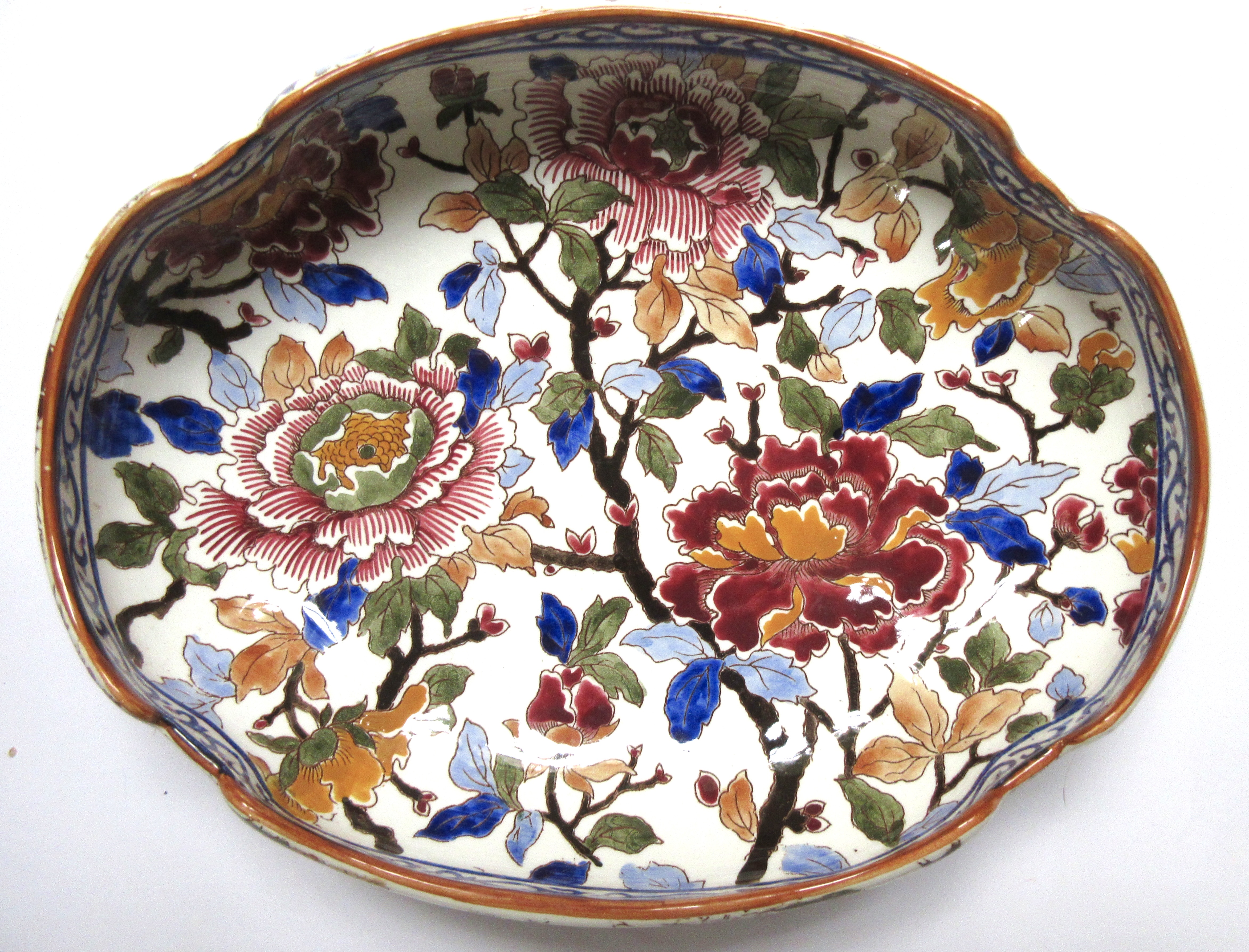 Gien French Faience Peonies Bowl~P77670494