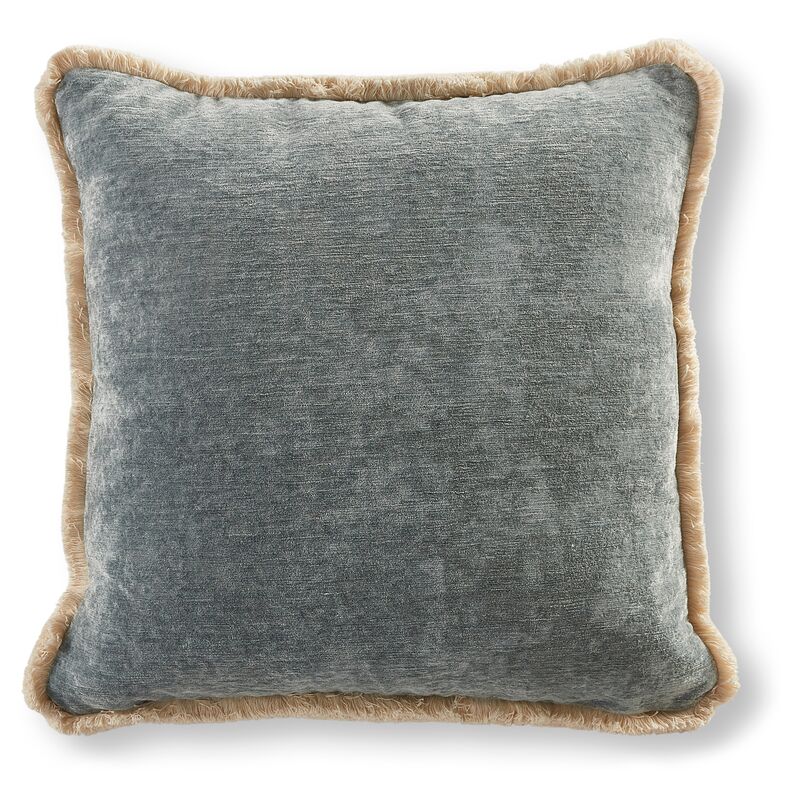 Wisteria 22x22 Pillow, Blue Stone