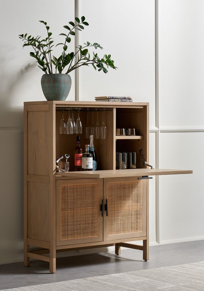 The Aimee Bar Cabinet in Natural
