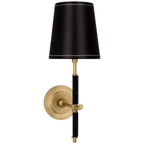 Bryant Leather Shade Wrapped Sconce Bryant Leather Shade Wrapped Sconce