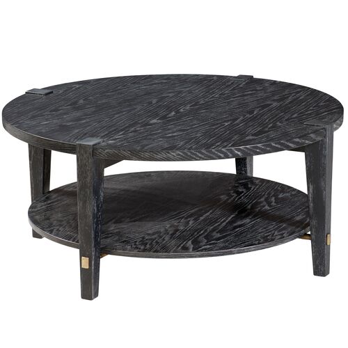 Everett Round Cocktail Table, Black