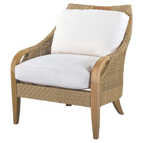 Edgewood Outdoor Lounge Chair, Natural Sunbrella~P77478696