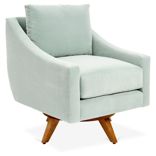 Nash Velvet Swivel Chair~P77346679
