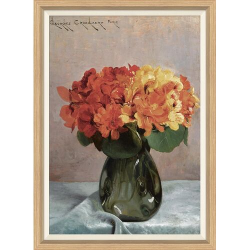 A Flower Still Life Painting by Georges Croegaert