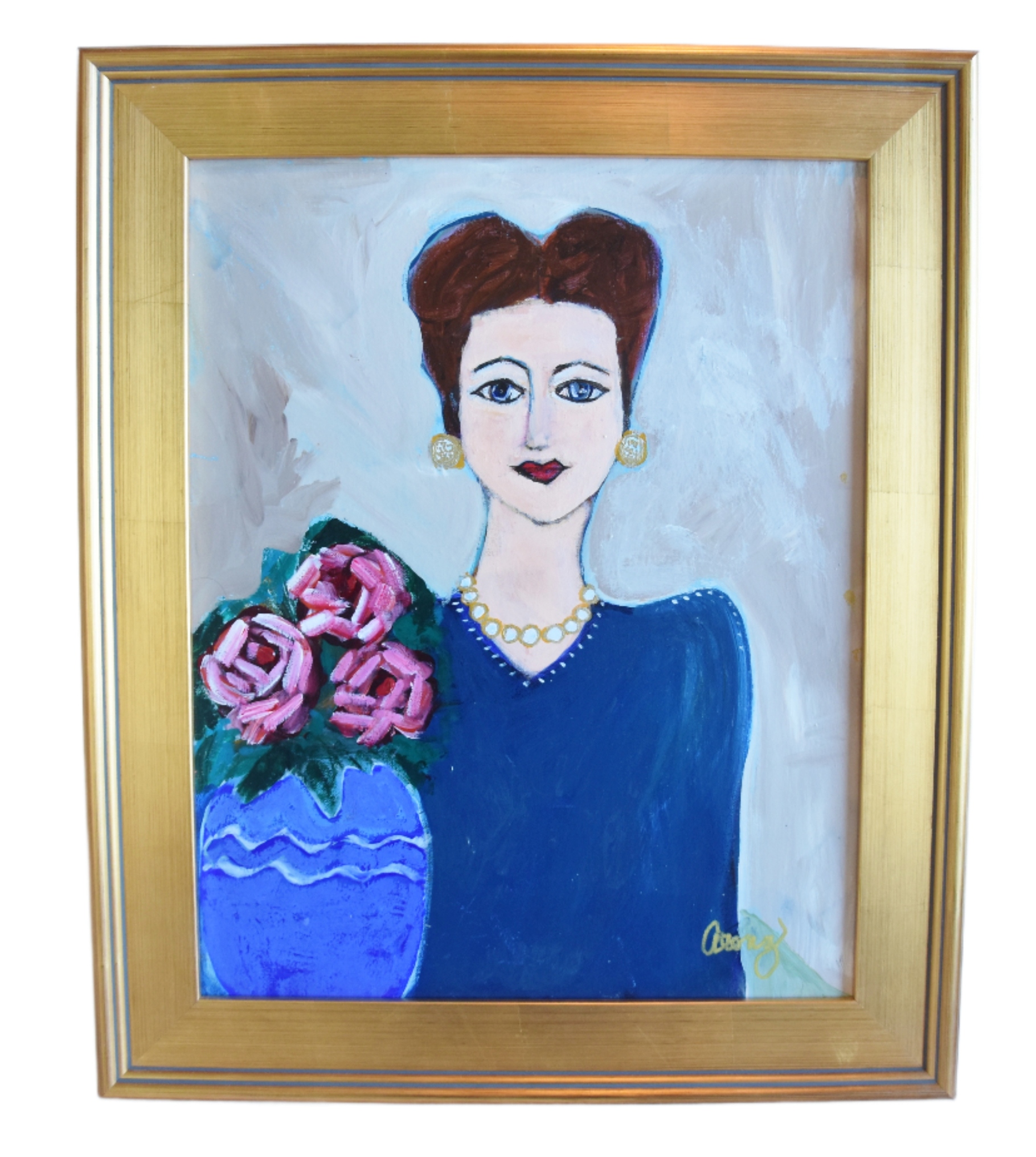 Portrait Floral Oil Painting, Ruth Arenz~P77716594
