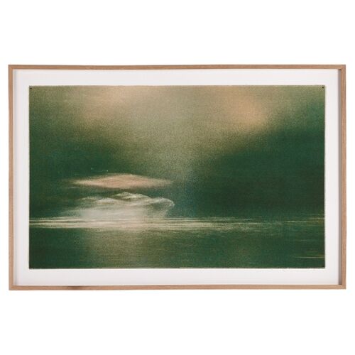 40" x 60" Skyline Film Rowing Docks At Altas 1 Photograph by Toni Toscano, White Oak Frame 40" x 60" Skyline Film Rowing Docks At Altas 1 Photograph by Toni Toscano, White Oak Frame