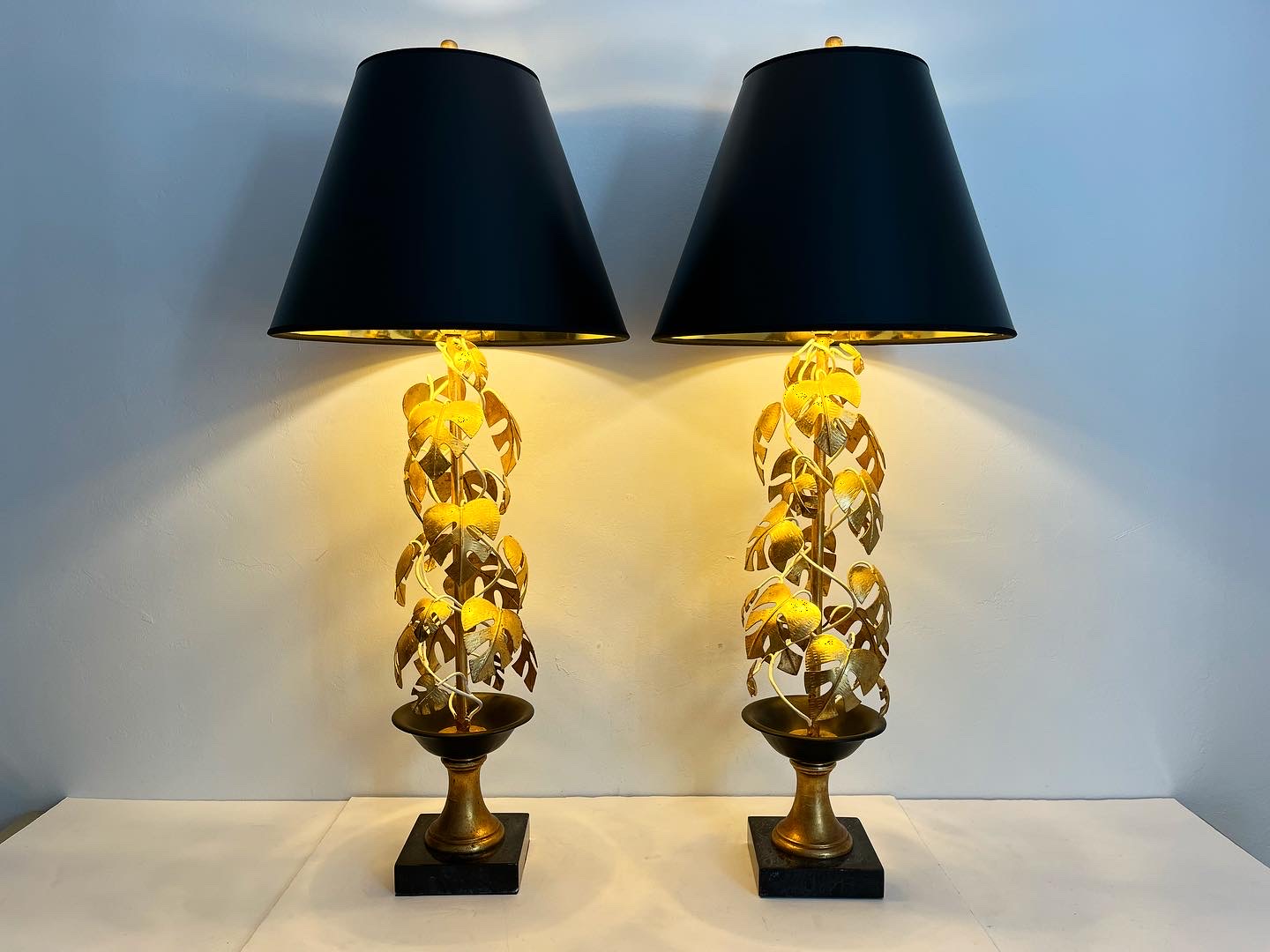 Italian Topiary Lamps w/Shades, Pair~P77682291