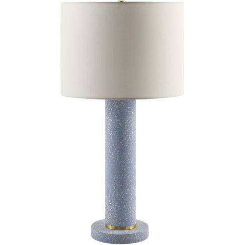 Nerida Cement Table Lamp, Speckled Blue