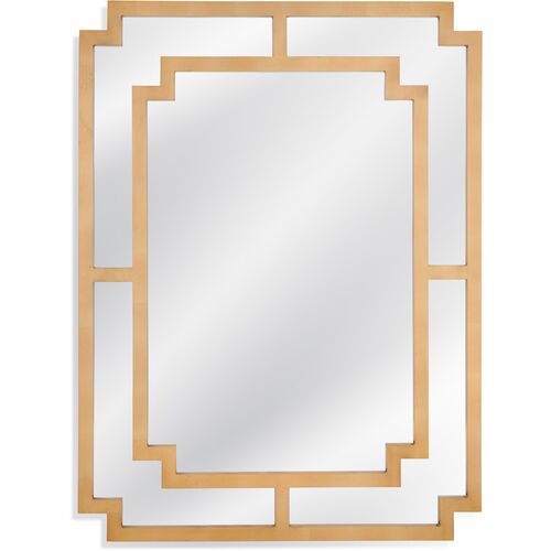 Collin Rectangular Wall Mirror, Brushed Gold~P77644262
