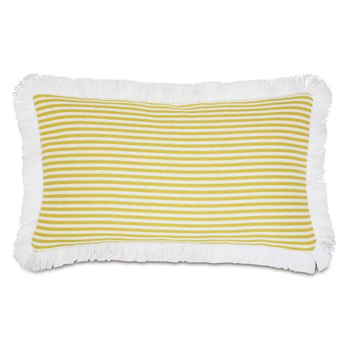 Ahoy Lumbar Outdoor Pillow, Lemon/White~P77610166