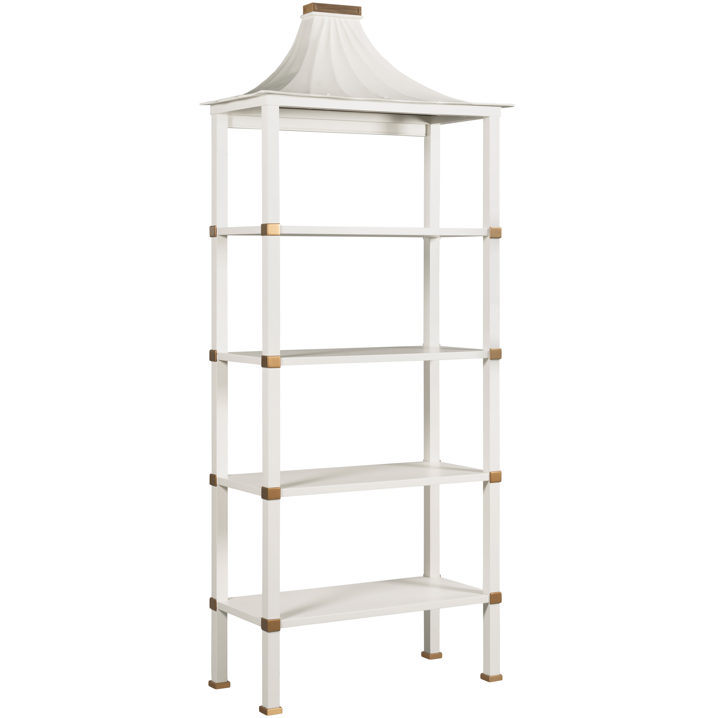 Mindy Etagere White Dove Gold One Kings Lane