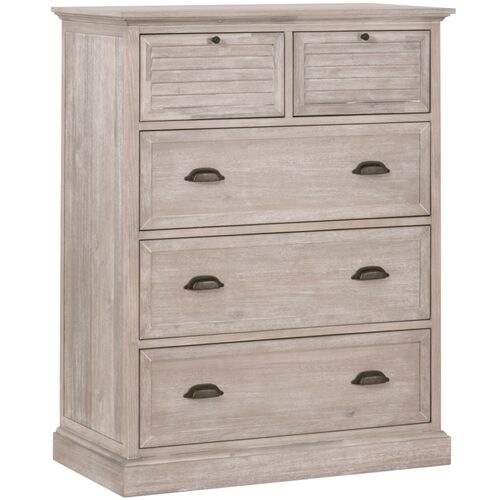 August 5-Drawer High Chest, Natural Gray Acacia