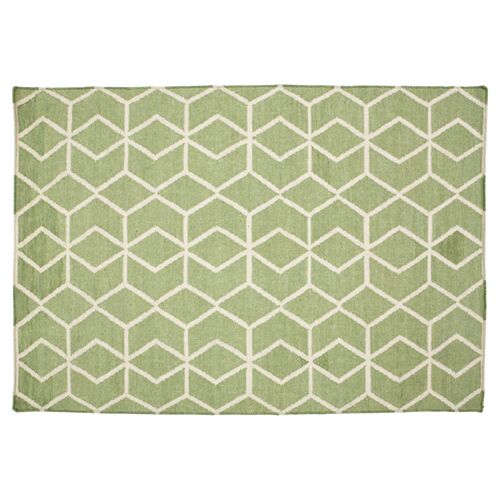 3'x5' Xenia Dhurrie, Sage/Ivory~P75751822