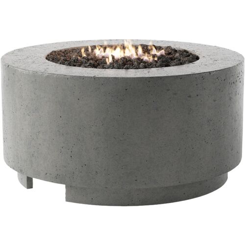 Rocco Outdoor Concrete Round Fire Table