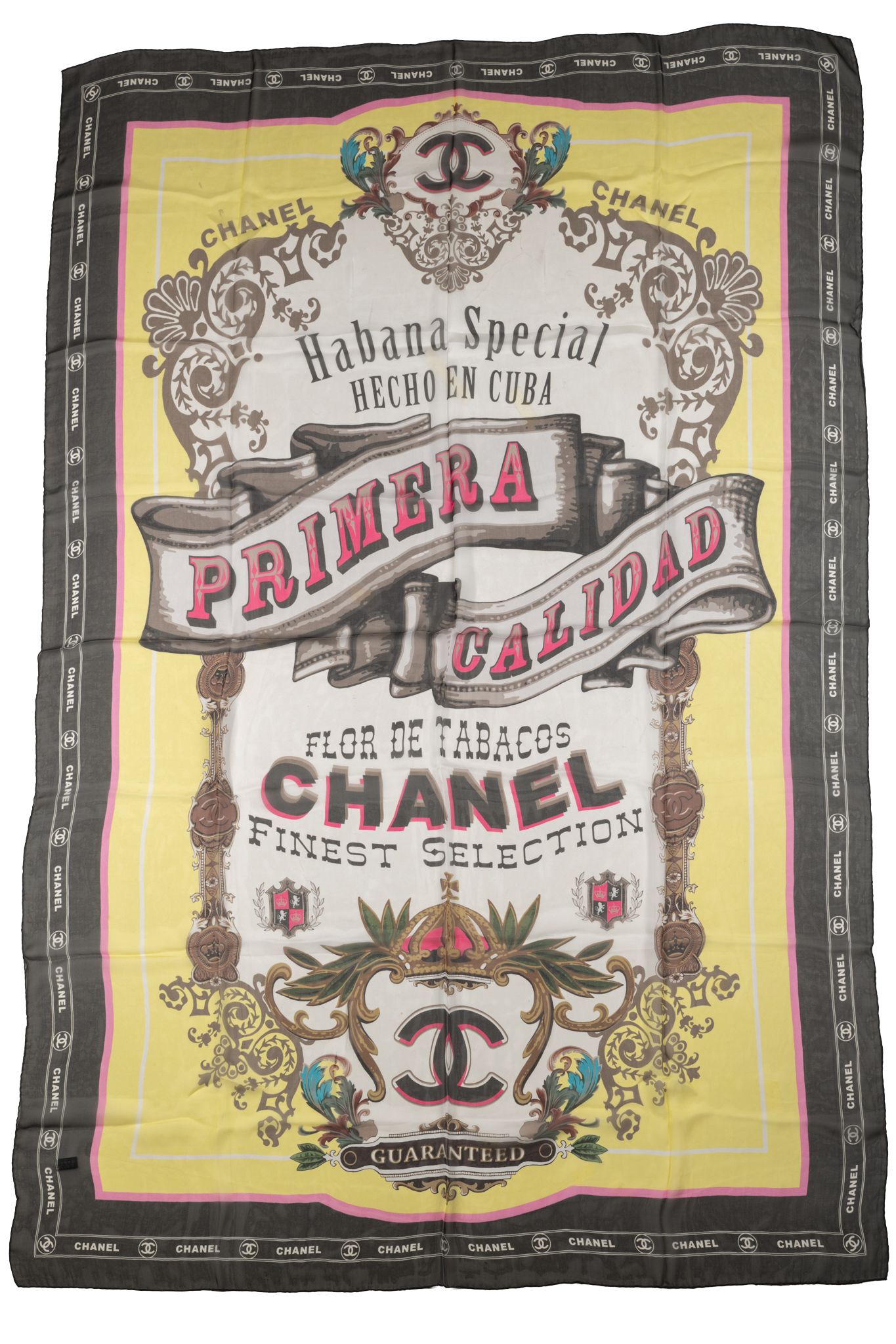 Chanel "Paris-Cuba" Silk Chiffon Shawl~P77735913