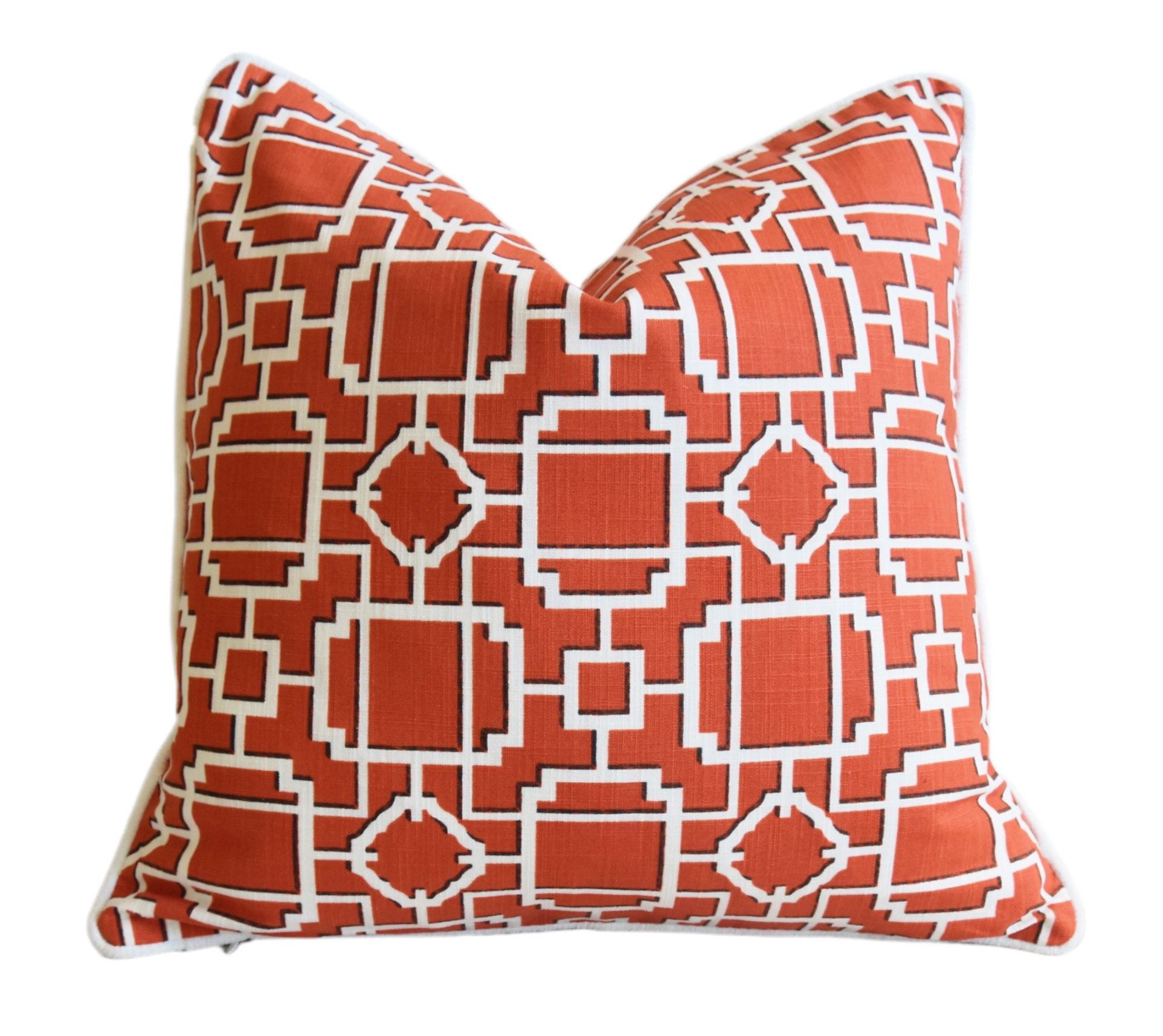Modern Geometric Lattice Pane Pillow~P77678710