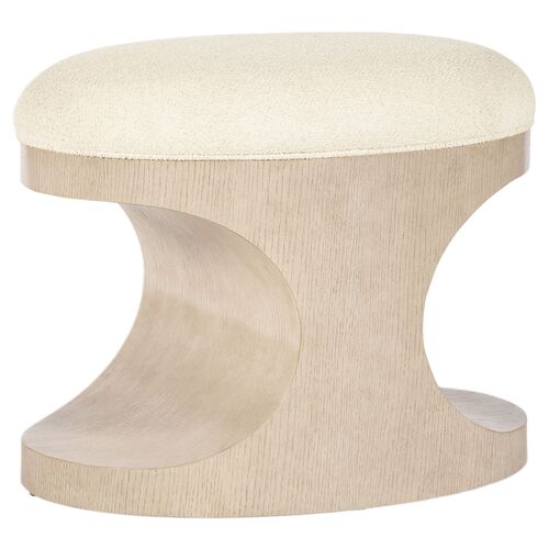 Westwood Hourglass Boucle Bench, Beige