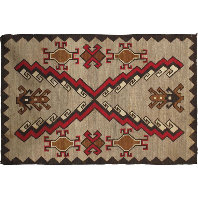 Navajo Flat-Weave Rug, 4' x 6'2