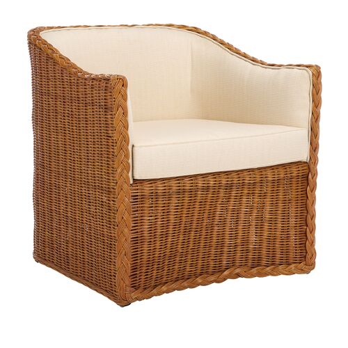 Jorvik Rattan Accent Chair, Natural/Beige Jorvik Rattan Accent Chair, Natural/Beige