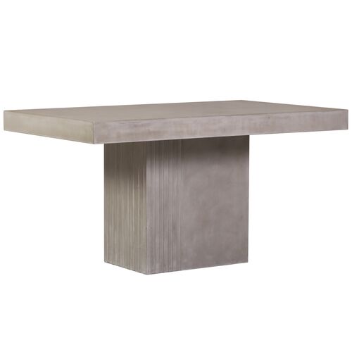 Philo Outdoor Single Pedestal Concrete Dining Table