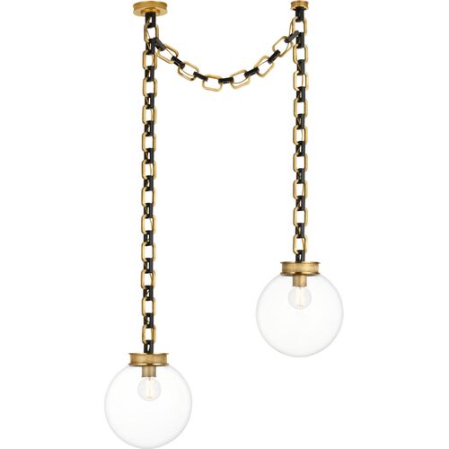 Bellamy 2-Light Statement Chain Globe Chandelier Bellamy 2-Light Statement Chain Globe Chandelier