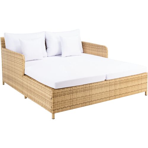 Callipso Outdoor Daybed, Natural/White~P77647873