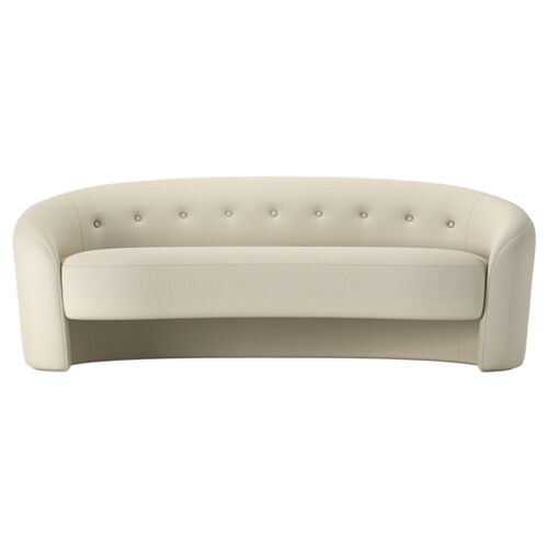 The Button Crescent Sofa, Linen