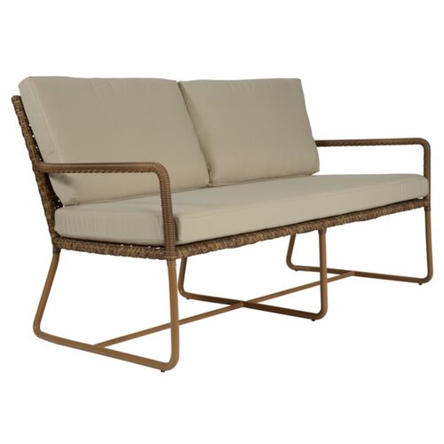 Bay Outdoor Loveseat, Toffee~P77622778