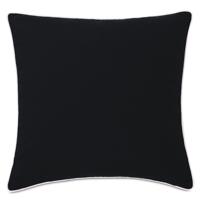 Riley 20x20 Outdoor Pillow, Black