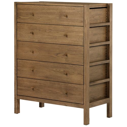 Beacon 5-Drawer Dresser, Tawny Oak
