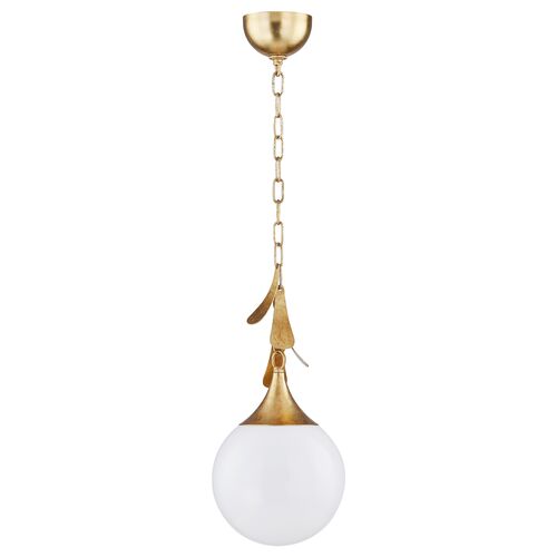 Victoria Globe Pendant, Vintage Gold Leaf