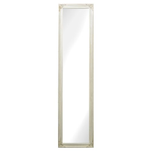 Debbie Floor Mirror, Antique White~P47487659