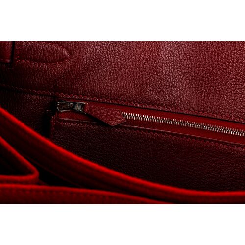 Hermes Birkin 35 Rouge H Clemence - Vintage Lux