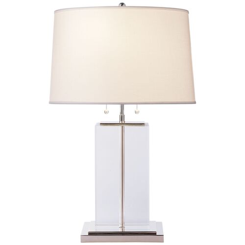 Block Large Table Lamp, Crystal