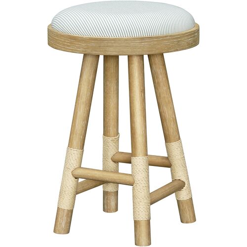 Esmarca Wooden Cord Wrapped Counter Stool Esmarca Wooden Cord Wrapped Counter Stool