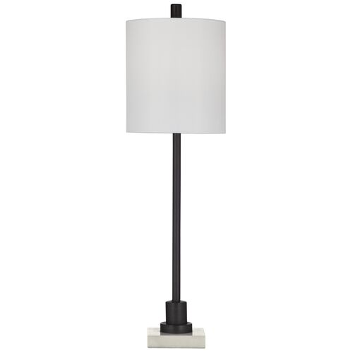 Layla Marble Table Lamp, Bronze/White