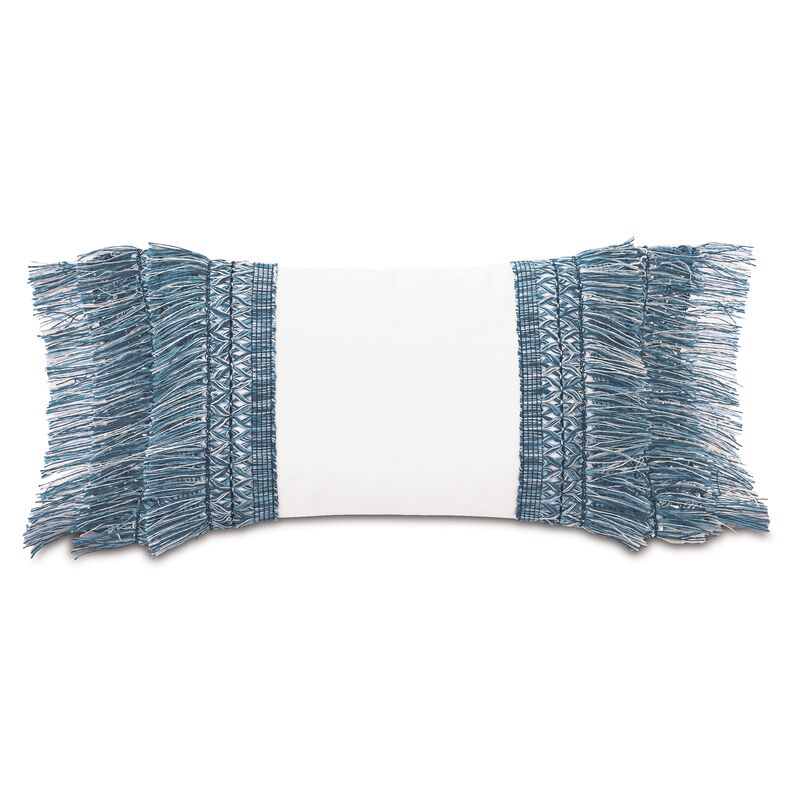 Callie 13x22 Lumbar Outdoor Pillow, Cloud/Blue