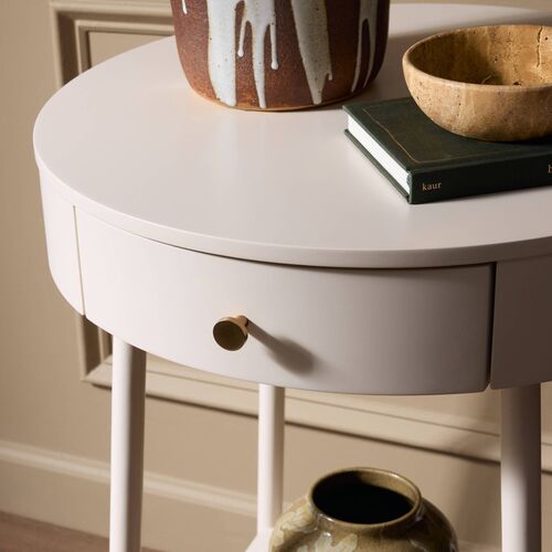 Roland Nightstand,  Alabaster/Brass~P77612885