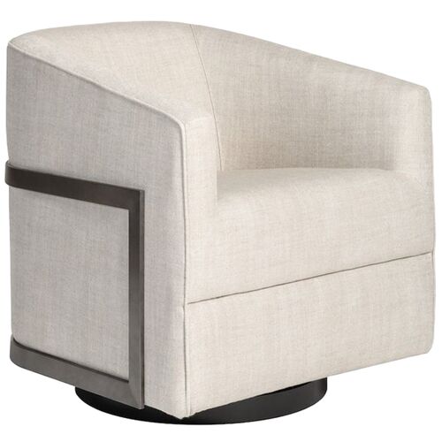 Penelope Swivel Chair, Everest Frost